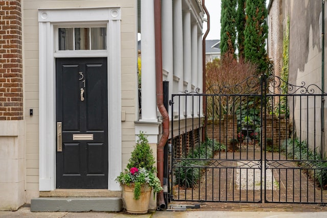 view of doorway to property