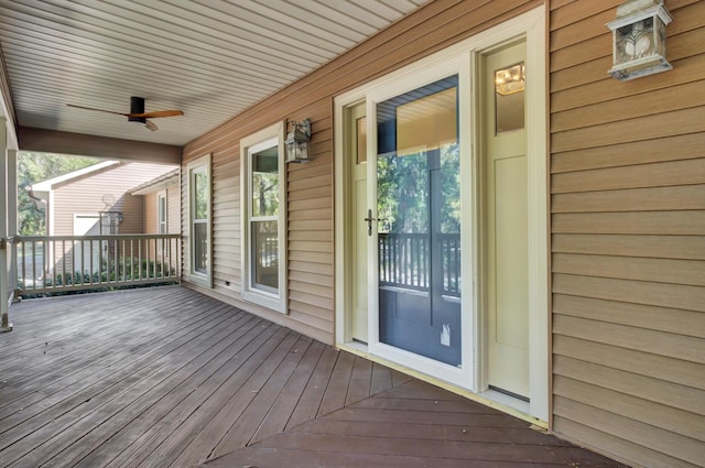 4429 Francis Younge Way, Hollywood, SC 29449 - wooden terrace with covered porch and a ceiling fan