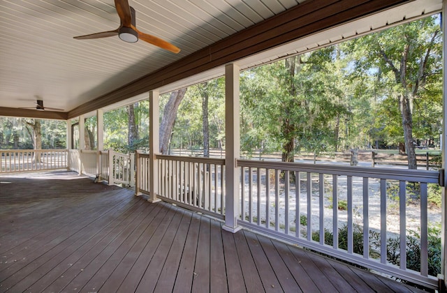 4429 Francis Younge Way, Hollywood, SC 29449 - wooden terrace featuring ceiling fan
