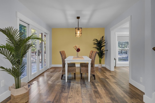 4429 Francis Younge Way, Hollywood, SC 29449 - dining room with baseboards, french doors, and wood finished floors