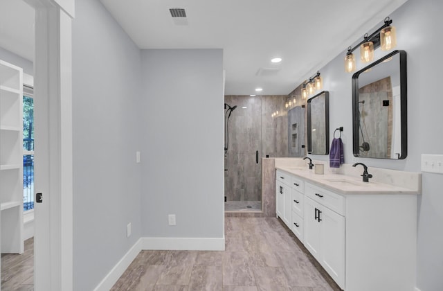 4429 Francis Younge Way, Hollywood, SC 29449 - bathroom with a sink, plenty of natural light, and a shower stall