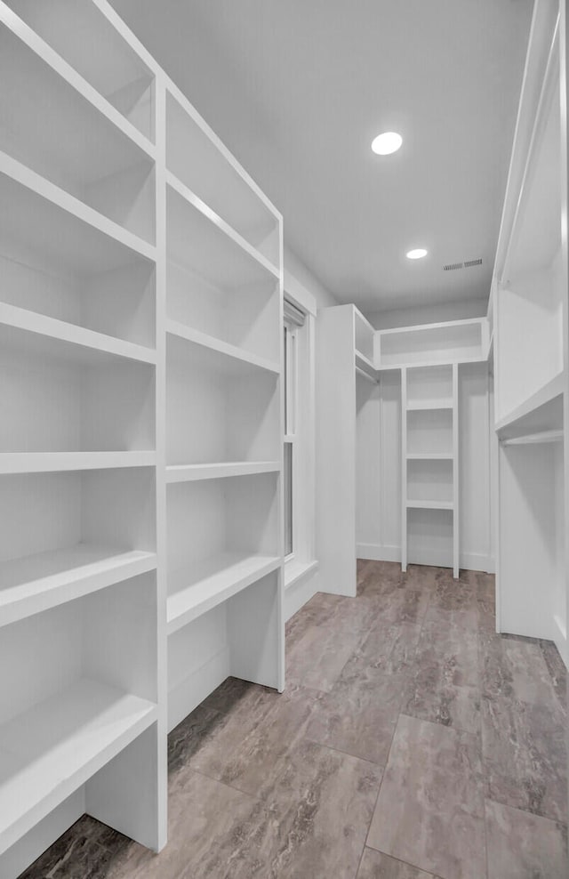 view of walk in closet