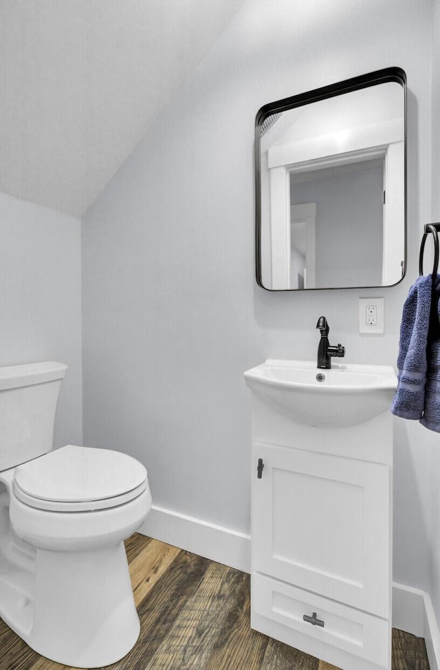 4429 Francis Younge Way, Hollywood, SC 29449 - half bath with baseboards, wood finished floors, toilet, and vanity