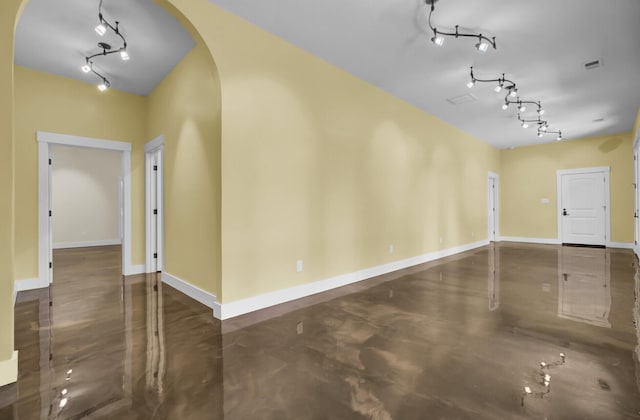 4429 Francis Younge Way, Hollywood, SC 29449 - interior space with arched walkways, concrete floors, and rail lighting