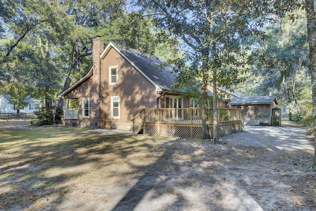 4429 Francis Younge Way, Hollywood, SC 29449 - exterior space with a deck and a chimney