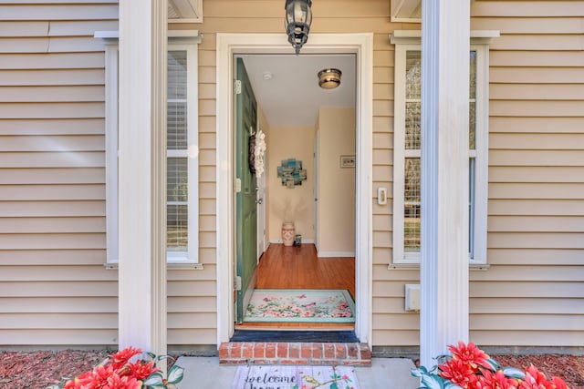 view of doorway to property