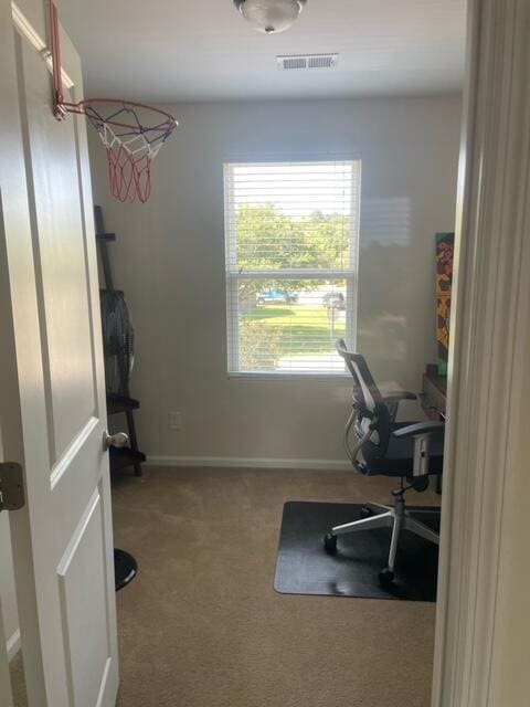 9217 Southern Oak Ln, Ladson, SC 29456 - home office featuring carpet flooring and baseboards