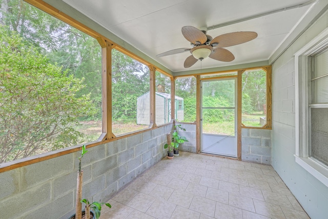 1314 Cooper Store Rd, Moncks Corner, SC 29461 - unfurnished sunroom with ceiling fan