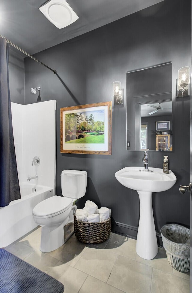 1098 Reserve Ln, Awendaw, SC 29429 - full bathroom with shower / bathtub combination with curtain and tile patterned flooring