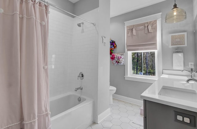 1098 Reserve Ln, Awendaw, SC 29429 - bathroom with double vanity, tile patterned floors, and shower / bath combo