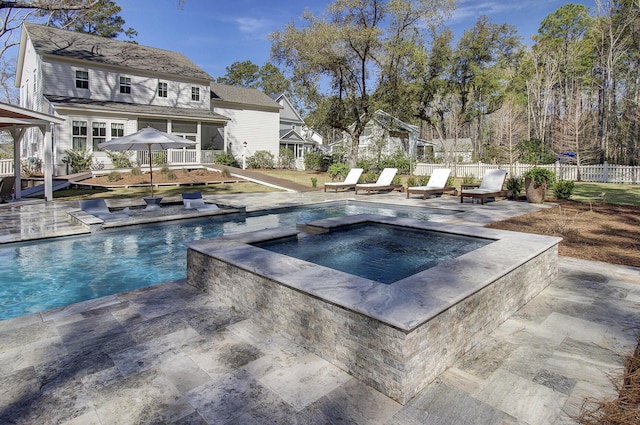 1098 Reserve Ln, Awendaw, SC 29429 - view of pool featuring an in-ground hot tub and a patio