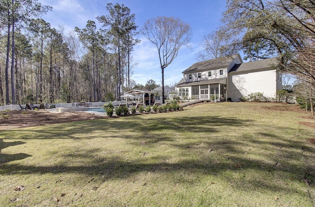 1098 Reserve Ln, Awendaw, SC 29429 - view of yard featuring an outdoor pool