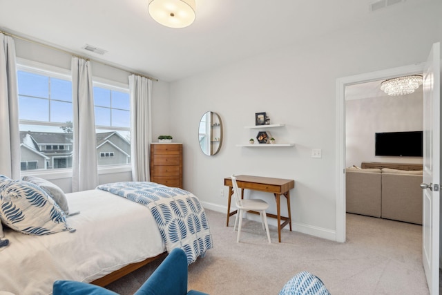 view of carpeted bedroom