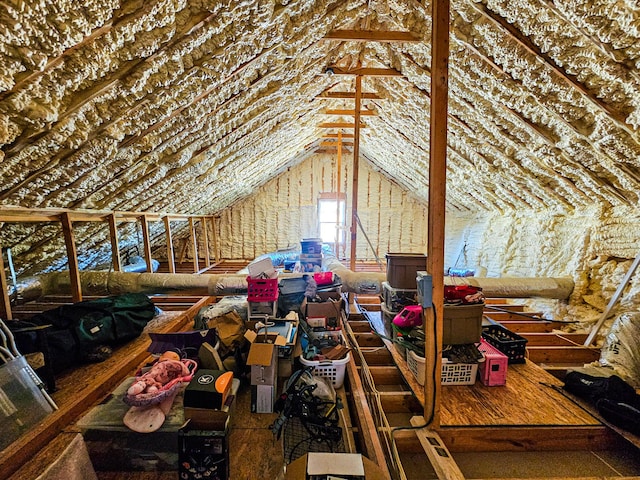 view of attic