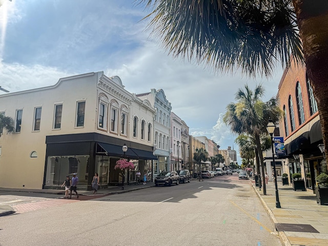 4 Beaufain St Unit 207, Charleston, SC 29401 - view of asphalt road featuring street lighting, curbs, sidewalks, and a residential view