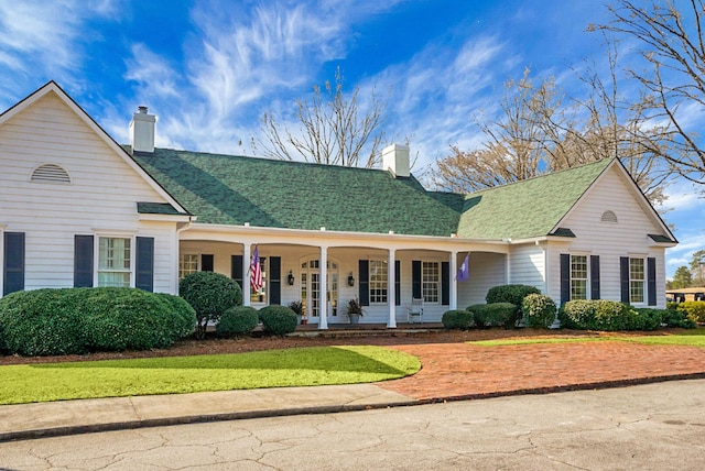 view of front of home featuring covered porch