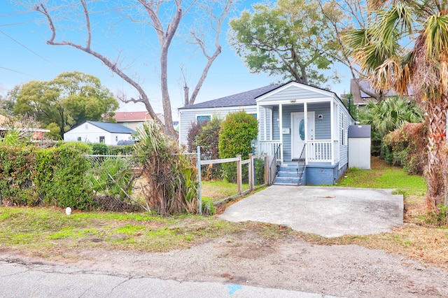 view of bungalow-style home