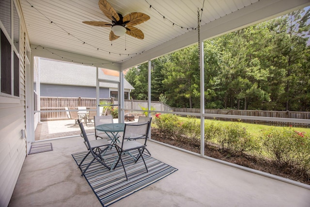 106 Sago Ct, Summerville, SC 29486 - sunroom with outdoor dining space and a ceiling fan