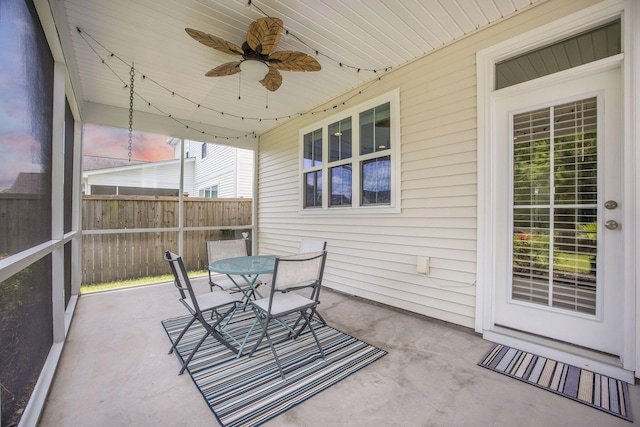 106 Sago Ct, Summerville, SC 29486 - sunroom / solarium featuring ceiling fan and outdoor dining area