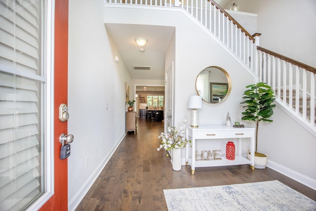 106 Sago Ct, Summerville, SC 29486 - entrance foyer featuring wood finished floors, stairway, and baseboards
