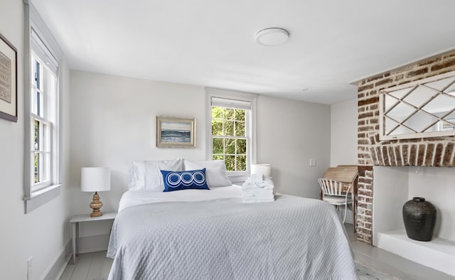 bedroom with baseboards