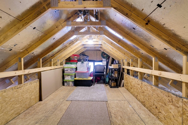 view of attic