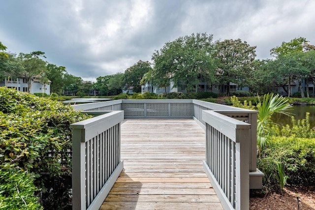 5558 Green Dolphin Way, Kiawah Island, SC 29455 - wooden deck with a water view