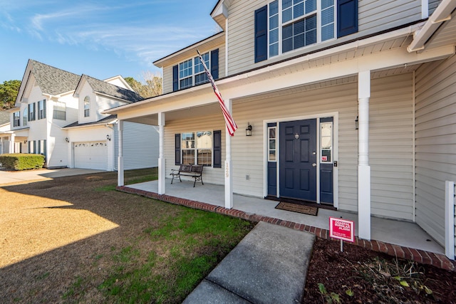 property entrance with a porch