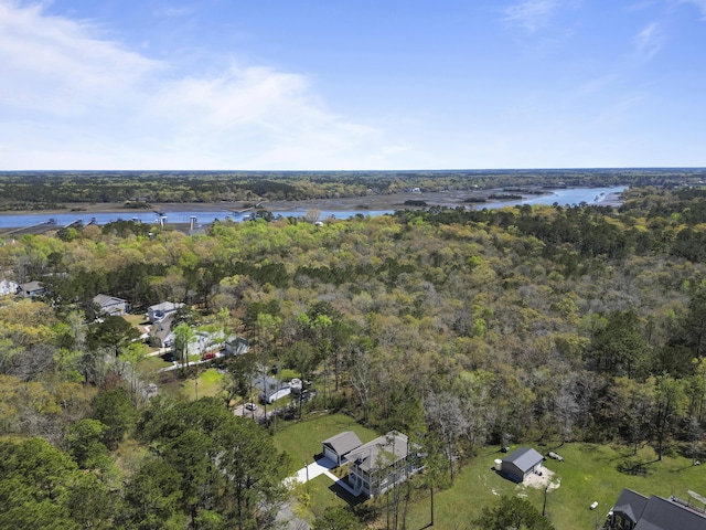 4235 Royal Harbor Rd, Hollywood, SC 29449 - aerial view with a forest view and a water view