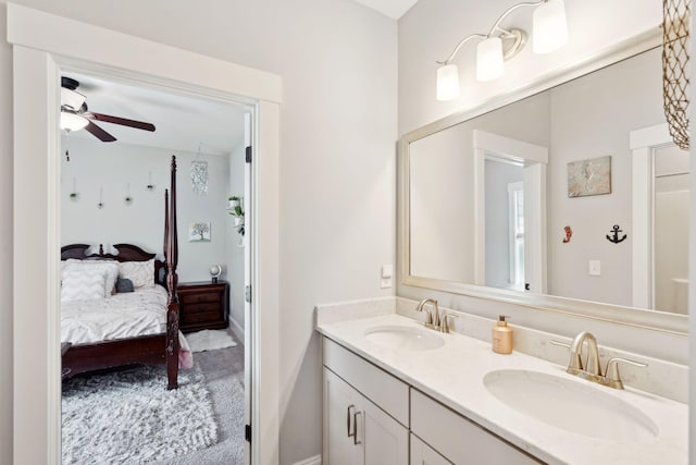 525 Yellow Tower Ter, Charleston, SC 29412 - ensuite bathroom with double vanity and ceiling fan