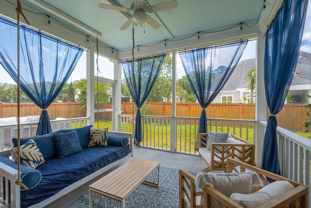 525 Yellow Tower Ter, Charleston, SC 29412 - sunroom / solarium with ceiling fan and an outdoor hangout area
