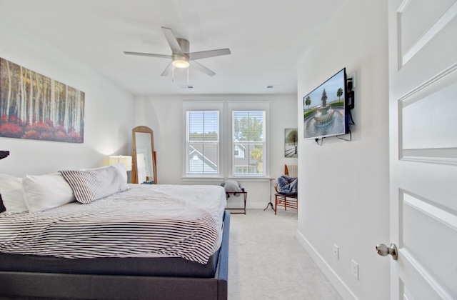 2557 Hatch Dr, Johns Island, SC 29455 - bedroom featuring carpet floors, baseboards, and a ceiling fan
