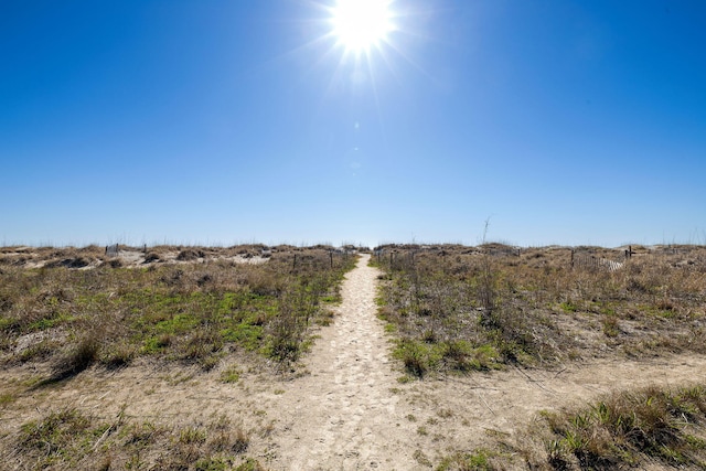 view of landscape featuring a rural view