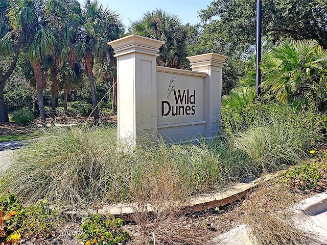 view of community sign