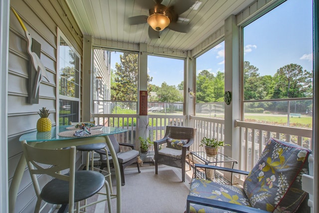 1335 Hopton Cir Unit 1335, Mount Pleasant, SC 29466 - sunroom / solarium featuring a ceiling fan