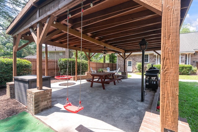 44 S Basilica Ave, Hanahan, SC 29410 - view of patio / terrace with outdoor dining area and ceiling fan
