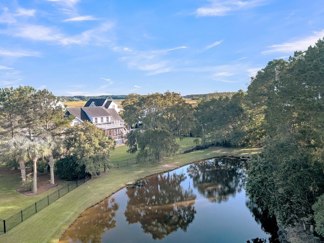 water view with fence