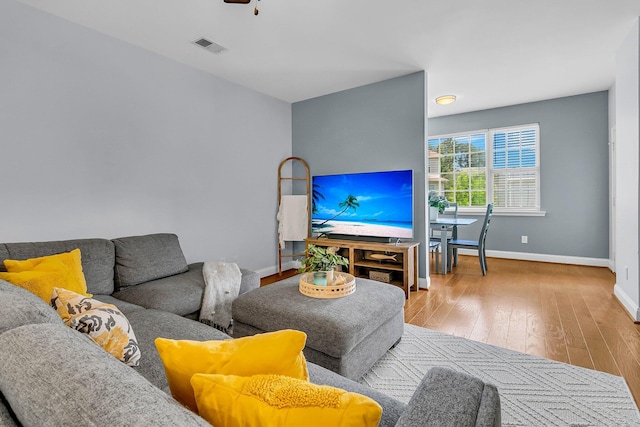 4060 Hartland St, Charleston, SC 29414 - living room with wood finished floors and a ceiling fan