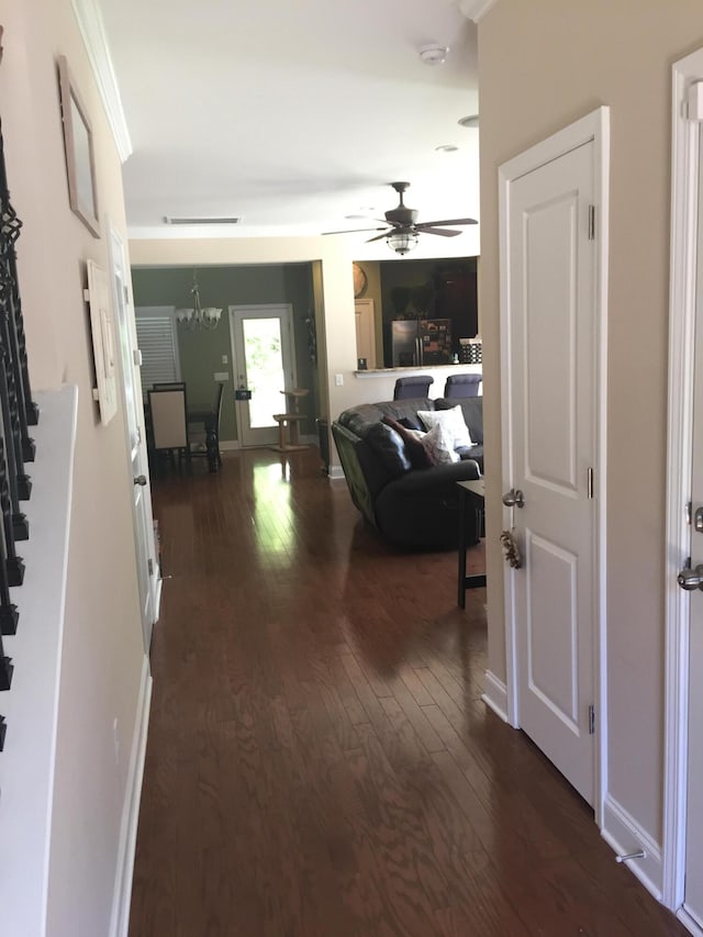 1720 Restoration Ct, Charleston, SC 29414 - corridor with dark wood finished floors