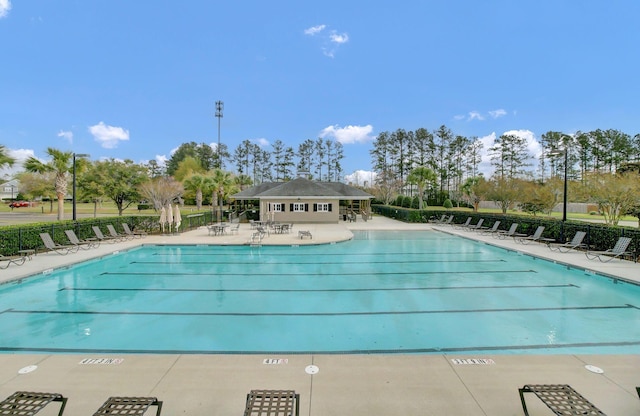 view of pool with a patio