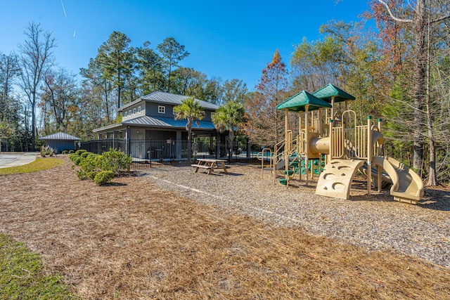 view of jungle gym