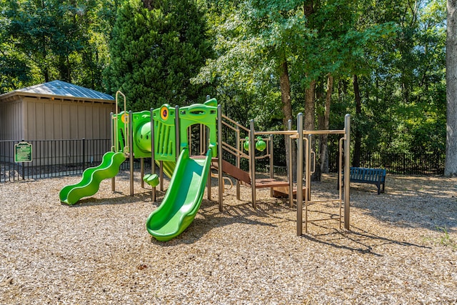 view of jungle gym