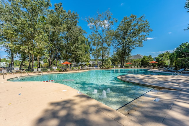 view of pool with a patio area