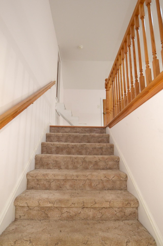 view of stairway
