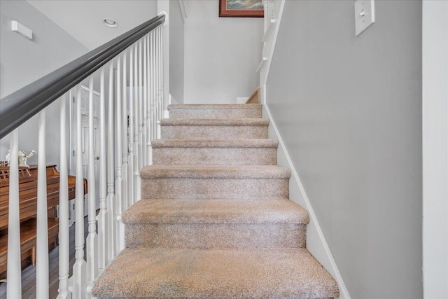 144 Back Tee Cir, Summerville, SC 29485 - staircase with baseboards and recessed lighting