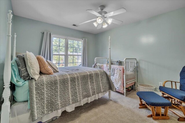 144 Back Tee Cir, Summerville, SC 29485 - carpeted bedroom featuring ceiling fan and visible vents
