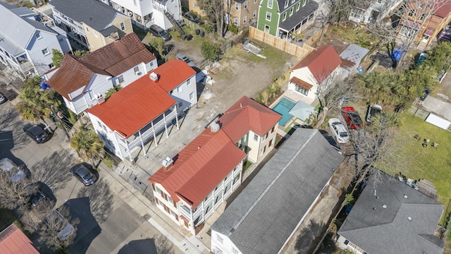 aerial view featuring a residential view