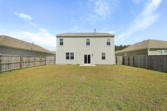 183 Greenwich Dr, Summerville, SC 29486 - rear view of house featuring a fenced backyard and a lawn