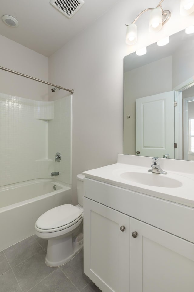 304 Pathfinder Way, Charleston, SC 29492 - bathroom with vanity, bathtub / shower combination, toilet, and tile patterned flooring