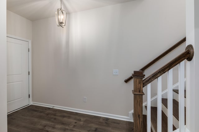 304 Pathfinder Way, Charleston, SC 29492 - entryway featuring dark wood-style flooring, baseboards, and stairs